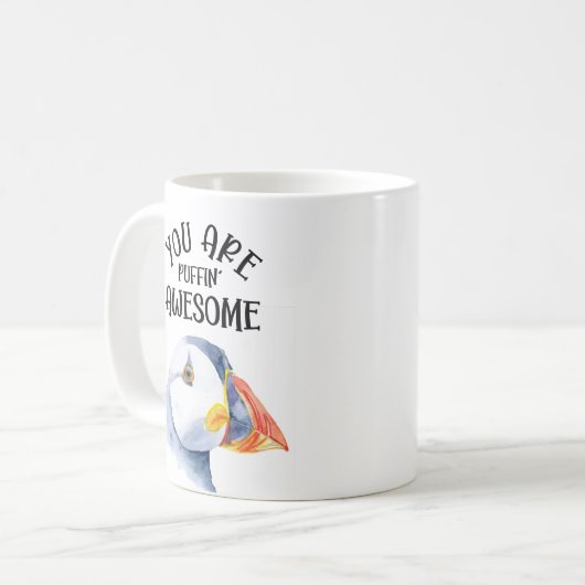 du bist phantastisch Puffin Kaffeetasse (Vorderseite Links)