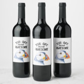 du bist phantastisch Puffin Weinetikett (Flaschen)