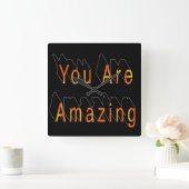 Du bist Phantastisch Quadratische Wanduhr (Zuhause)