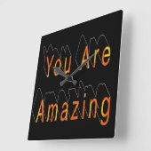 Du bist Phantastisch Quadratische Wanduhr (Winkel)