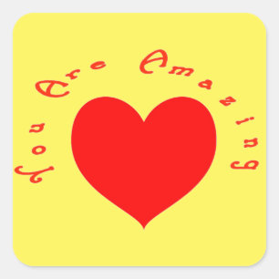 Du bist phantastisch! quadratischer aufkleber