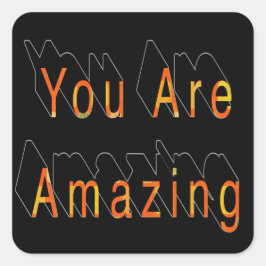 Du bist phantastisch! quadratischer aufkleber