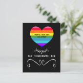 Du bist Phantastisch! Rainbow Heart Postkarte (Stehend Vorderseite)