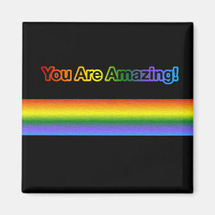 Du bist Phantastisch! Regenbogentext Magnet
