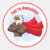 Du bist Phantastisch! Super Eagle Sticker (Vorderseite)