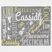 Du bist Phantastische Individuelle Name, Worte, gr Fleecedecke (Vorderseite (Horizontal))