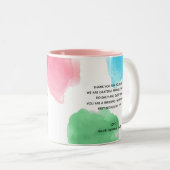 Du bist phantastische Mama | Farbenfrohe Aquarells Zweifarbige Tasse (VorderseiteRechts)