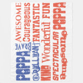 Du bist Phantastischer Individuelle Name Red White Fleecedecke (Vorderseite)