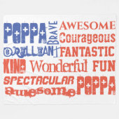 Du bist Phantastischer Individuelle Name Red White Fleecedecke (Vorderseite (Horizontal))