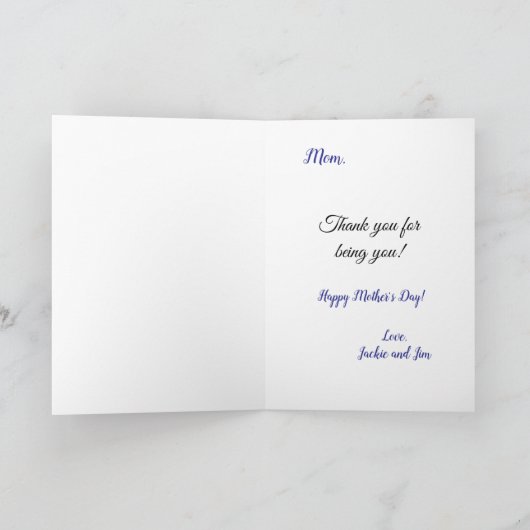 Du bist Phantastischer Muttertag Karte (Innenseite)