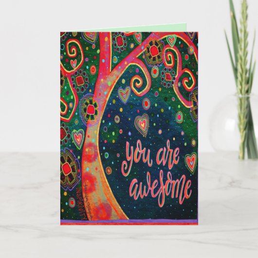 Du bist Phantastischer Whimsikbaum Karte (Vorderseite)