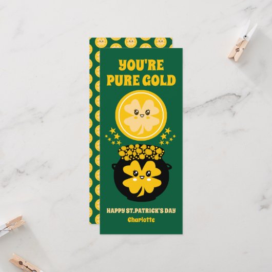 Du bist pur Gold St. Patrick's Day Pot of Gold (Vorderseite/Rückseite Beispiel)