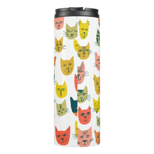 Du bist Purfect! Farbige Niedliche Katzen Thermosbecher (Rückseite)