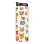Du bist Purfect! Farbige Niedliche Katzen Thermosbecher (Nach rechts gedreht)