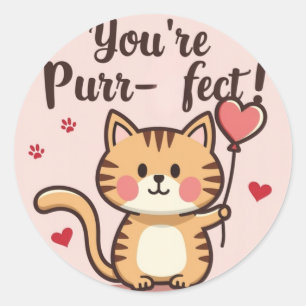 "Du bist purfekt!" Cat Valentine-Aufkleber Runder Aufkleber