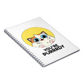 Du bist Purrdy Funny Cat Pun Notizblock (Rechte Seite)