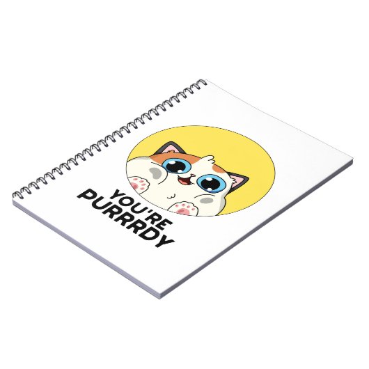 Du bist Purrdy Funny Cat Pun Notizblock (Linke Seite)