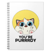 Du bist Purrdy Funny Cat Pun Notizblock (Vorderseite)