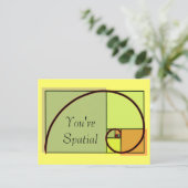 Du bist räumlich postkarte (Stehend Vorderseite)