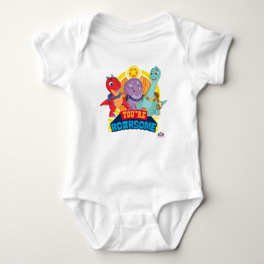 Du bist Roarsome | Dino Ranch Baby Strampler (Vorderseite)