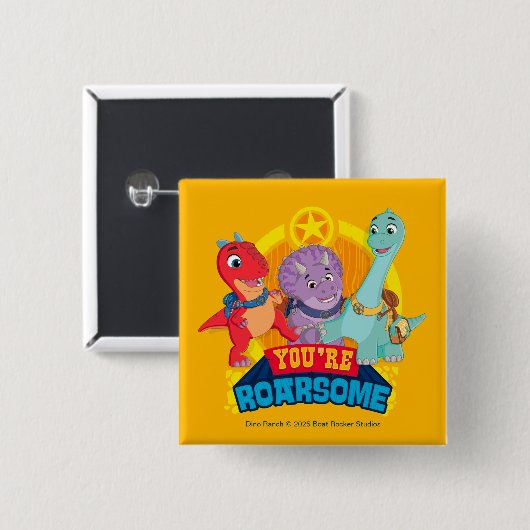 Du bist Roarsome | Dino Ranch Button (Vorne & Hinten)