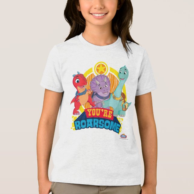 Du bist Roarsome | Dino Ranch Tri-Blend Shirt (Vorderseite)