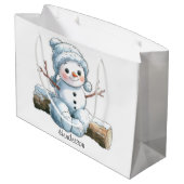 Du bist schneeniedlich große geschenktüte (Rückseite Schrägansicht)