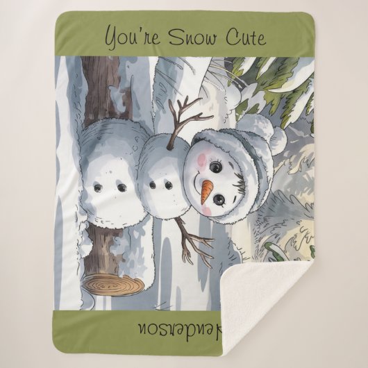 Du bist schneeniedlich sherpadecke (Vorderseite)