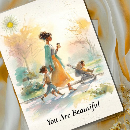 Du bist schön Amerikanischer Muttertag für Afroame Karte