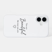 Du bist schön Ästhetik iPhone 16 Hülle (Rückseite (Horizontal))