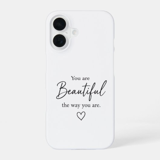 Du bist schön Ästhetik iPhone 16 Hülle (Rückseite)