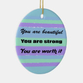 Du bist schön keramik ornament (Rechts)