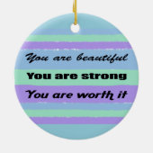 Du bist schön keramik ornament (Hinten)