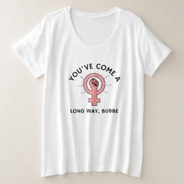 Du bist schon lange jüdischer Feminist aus Bubbe Große Größe T-Shirt