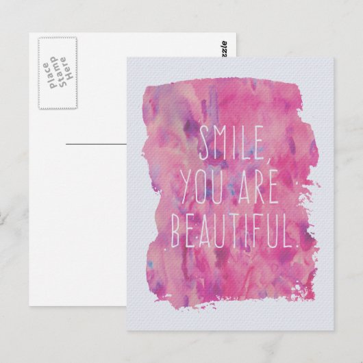 Du bist schön postkarte (Vorne/Hinten)