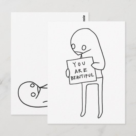 du bist schön postkarte (Vorne/Hinten)