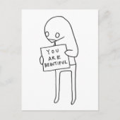 du bist schön postkarte (Vorderseite)