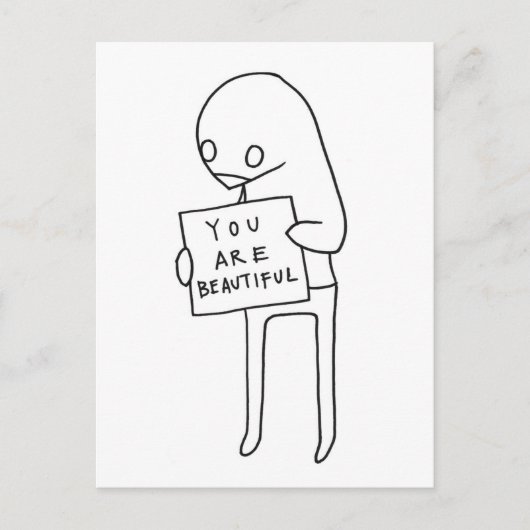 du bist schön postkarte (Vorderseite)