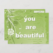 Du bist schön postkarte (Vorne/Hinten)