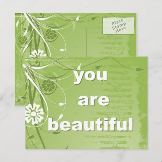 Du bist schön postkarte (Vorne/Hinten)