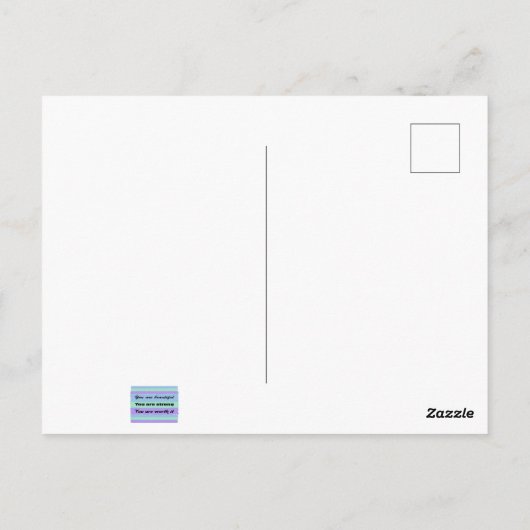 Du bist schön postkarte (Rückseite)