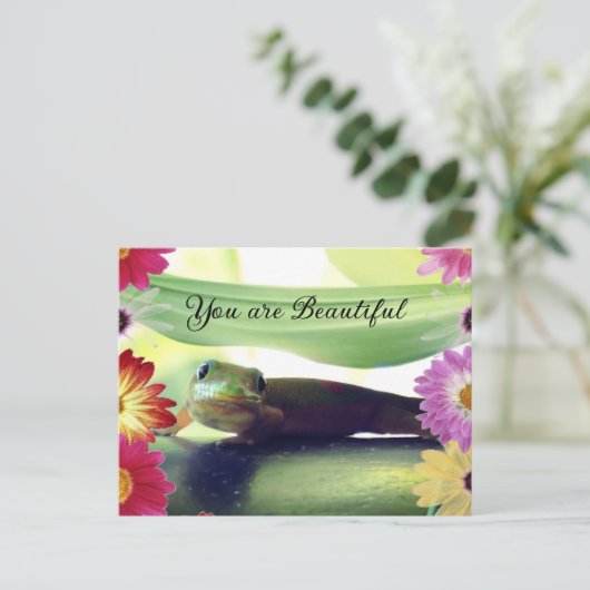 Du bist schön postkarte (Stehend Vorderseite)