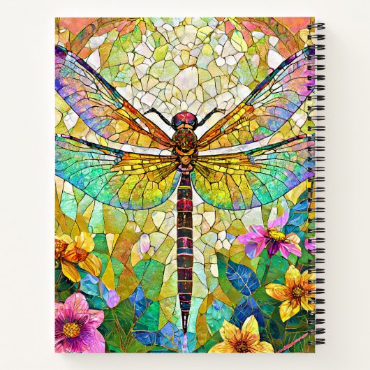 Du bist schön...verkleidete Glasslibelle Notizblock (Rückseite)