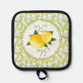 Du bist schöne Schriften Zitronen Topflappen (Vorderseite)