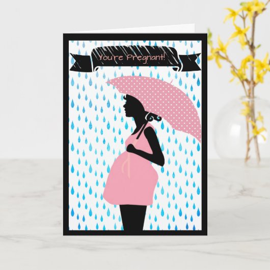 "Du bist schwanger!" Karte (Gelbe Blume)