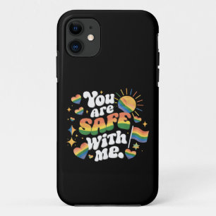 Du bist sicher bei mir LGBT Regenbogen Schwul Case-Mate iPhone Hülle