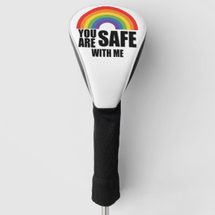 Du bist sicher bei mir LGBTQ Regenbogen Stolz  Golf Headcover