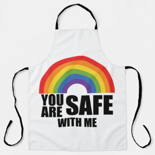 Du bist sicher bei mir LGBTQ Regenbogen Stolz Schürze