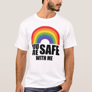 Du bist sicher bei mir LGBTQ Regenbogen Stolz  T-Shirt