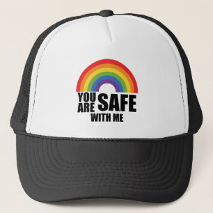 Du bist sicher bei mir LGBTQ Regenbogen Stolz  Truckerkappe